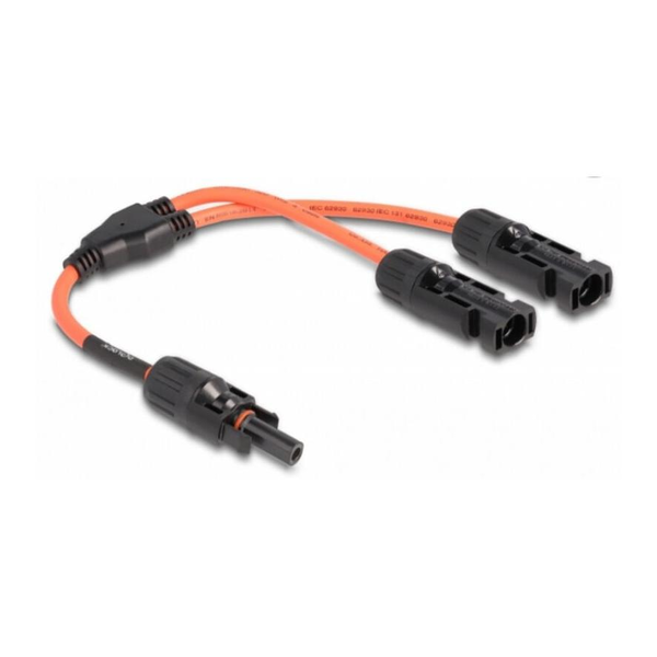 Delock DL4 -> 2db DL4 szolár kábel 0.3m piros
