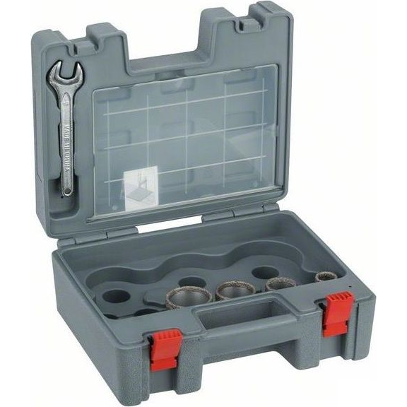 Bosch 2607017579 Gyémántfúrókorona Készlet Sarokcsiszolóra - 4 Részes, 6/8/10/12 mm (2607017579)