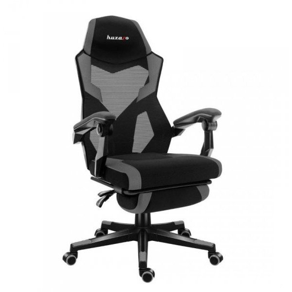 Gamer Szék Lábtartó, Lélegző Anyag, Ergonómikus Kartámaszok, Grey (HZ-COMBAT 3.1 GREY)