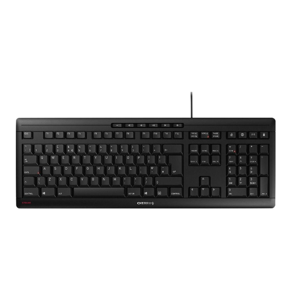 CHERRY STREAM KEYBOARD πληκτρολόγιο Γραφείο USB QWERTZ Τσέχικος, Σλοβάκος Μαύρος (Μαύρο)