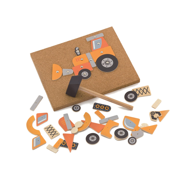 Kalapálós fa játék Építőipari gépek