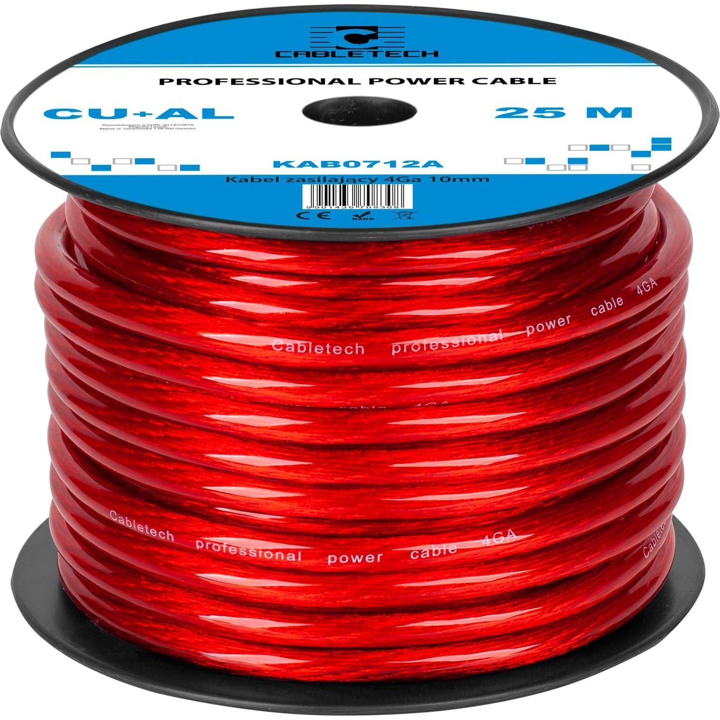 Cabletech Autó Kábel 4Ga Od10 mm Cu+Al (KAB0712A)