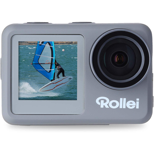 Спортна видеокамера Rollei Actioncam 9S Plus, 4K, Wi-Fi, водоустойчива, Selfie Display, Сребрист