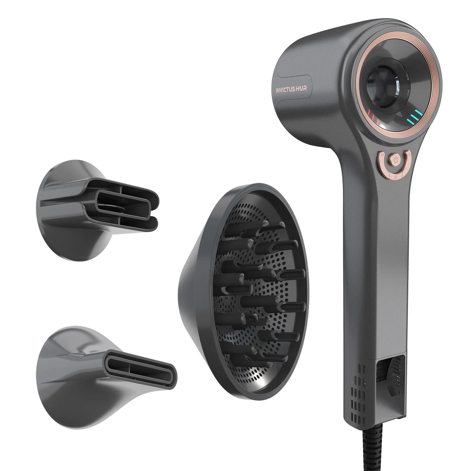 Invictus Hair D7 ION technológiás Hajszárító 1600 Watt - Fekete (08236)