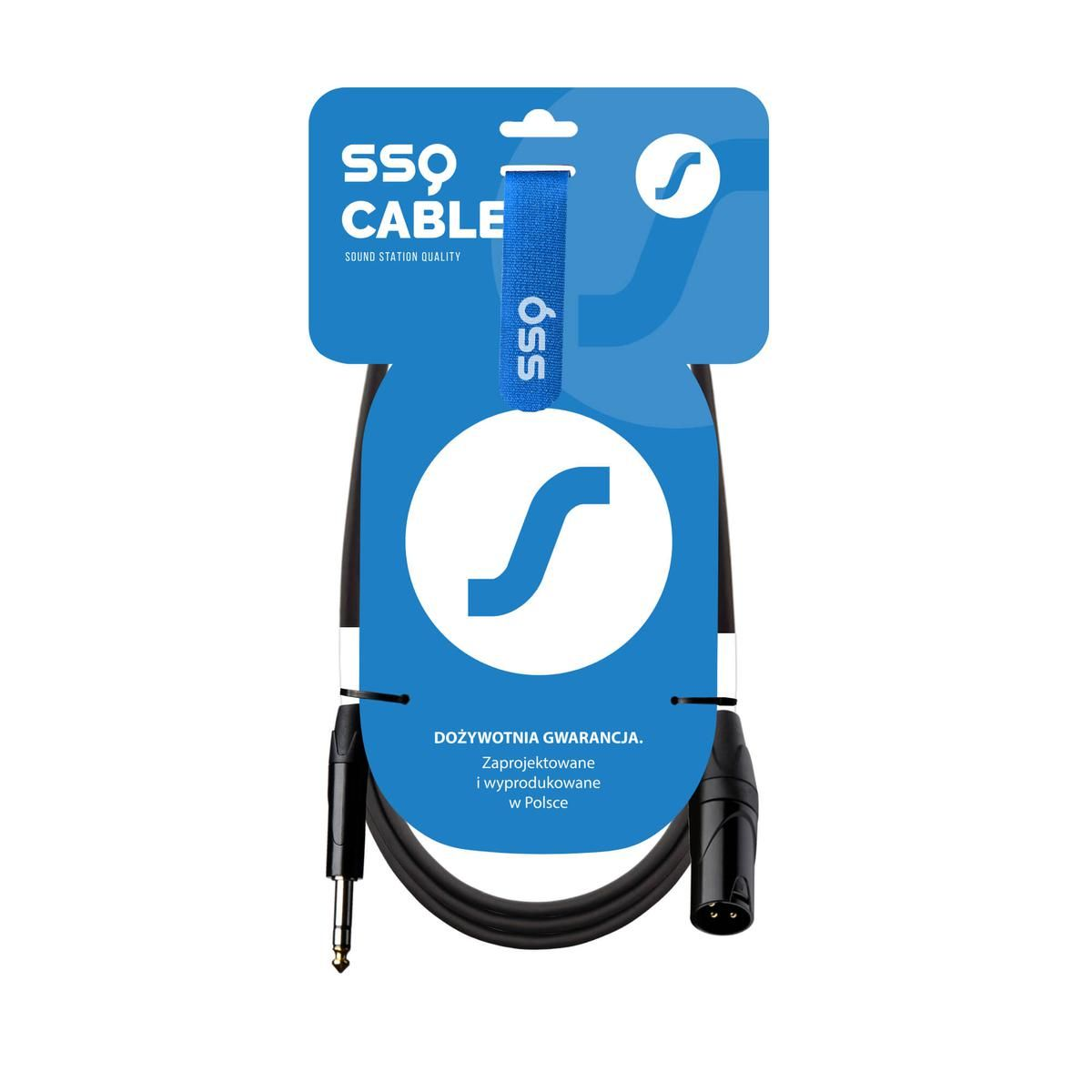 SSQ JSXM3 Event XLR apa - 6.35mm Jack apa Sztereo Kábel (3m) (SS-2029)