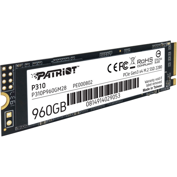 SSD Patriot P310 960 GB M.2 NVMe - PCIe 3.0 x4
