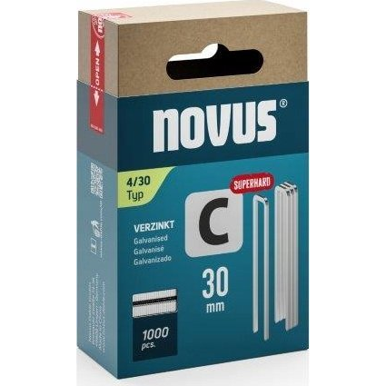 Novus Tools 042-0806 Keskenyhátú kapcsok 4-es típus 1000 db Méret (H x Sz) 30 mm x 6.1 mm (NV042-0806)