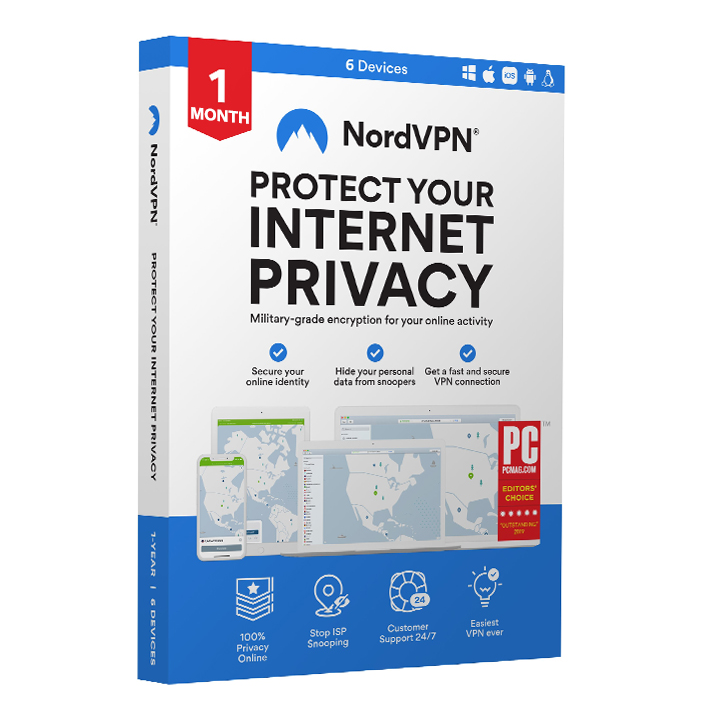 NordVPN - 6 eszköz / 1 év elektronikus licensz