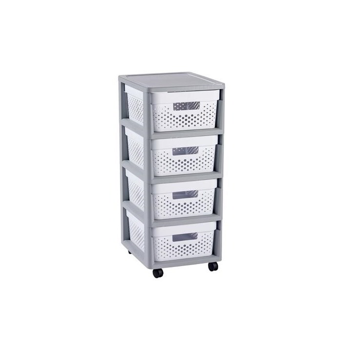 Curver Infinity Fiókos tároló - Szürke/fehér (231556)