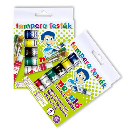 Nebuló 6 darabos tempera készlet - 6 színű