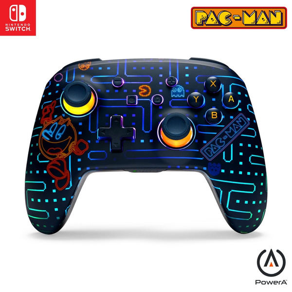 PowerA Enhanced Lumectra, Nintendo Switch/Switch 2, Pac-Man: Neon Arcade, Vezeték nélküli kontroller