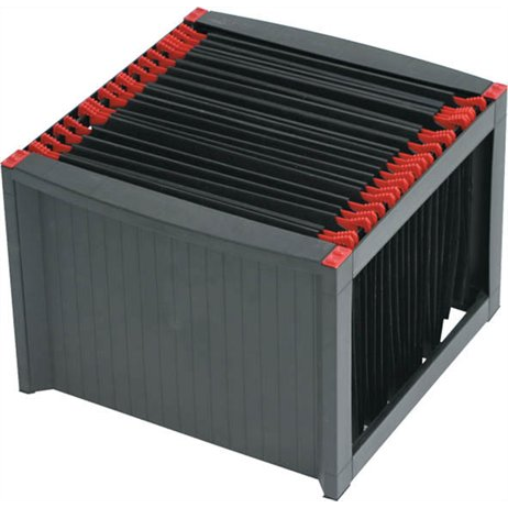 Helit A4 Függőmappa tároló - Fekete-piros (H6110092)