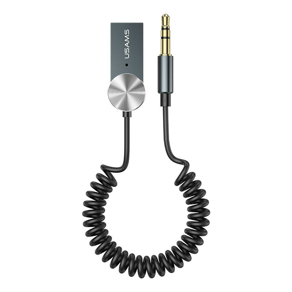 USAMS BLUETOOTH 5.0 USB-AUX AUDIO ADAPTÉR ŠEDÝ