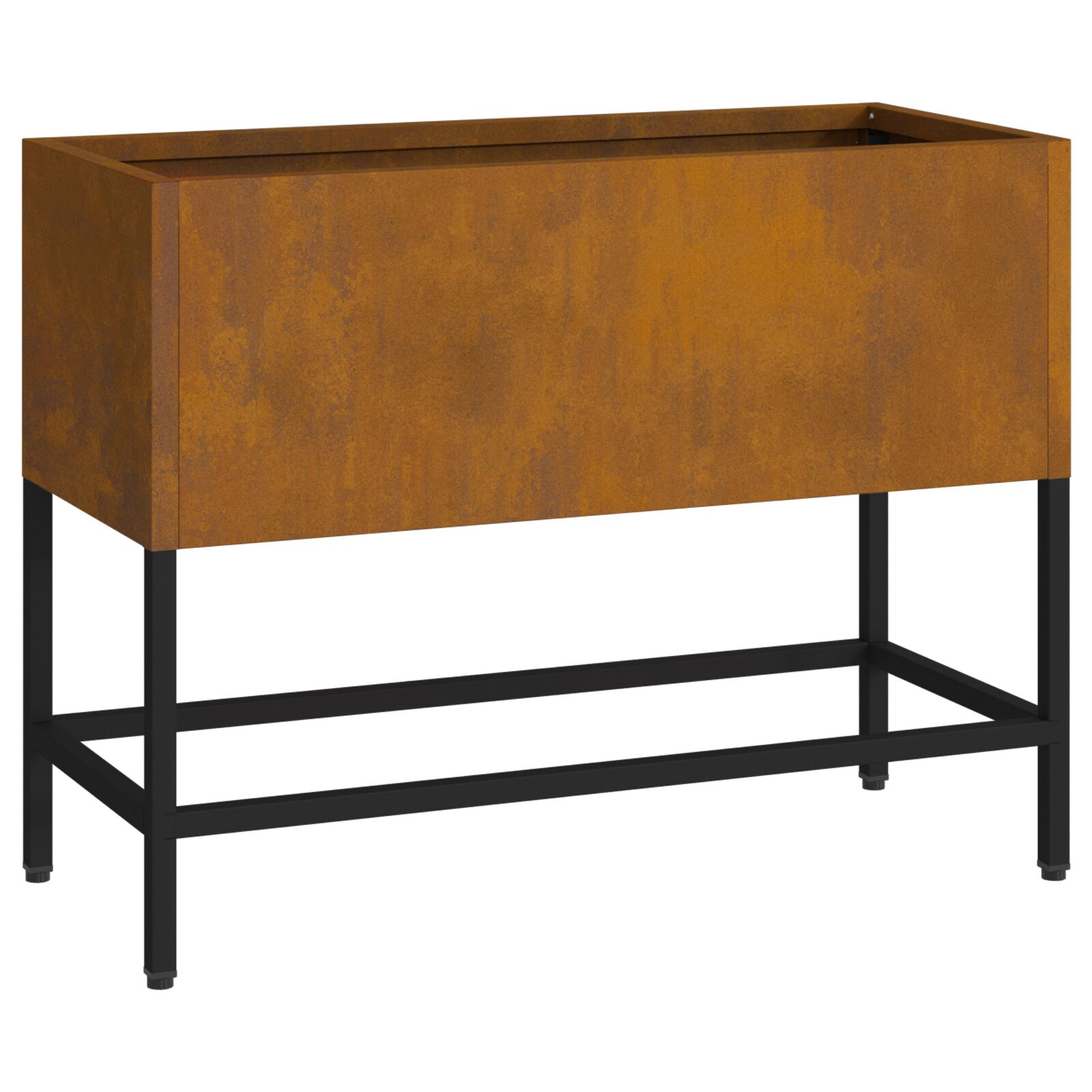 Emelt Kertészláda 60x26x45 cm Időjárásálló Acél (865889)