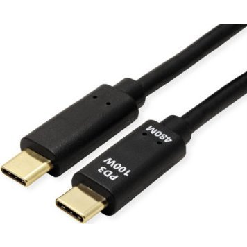 VALUE USB 2.0 kabel, USB C(M) - USB C(M), PD 100W, 3m, černý