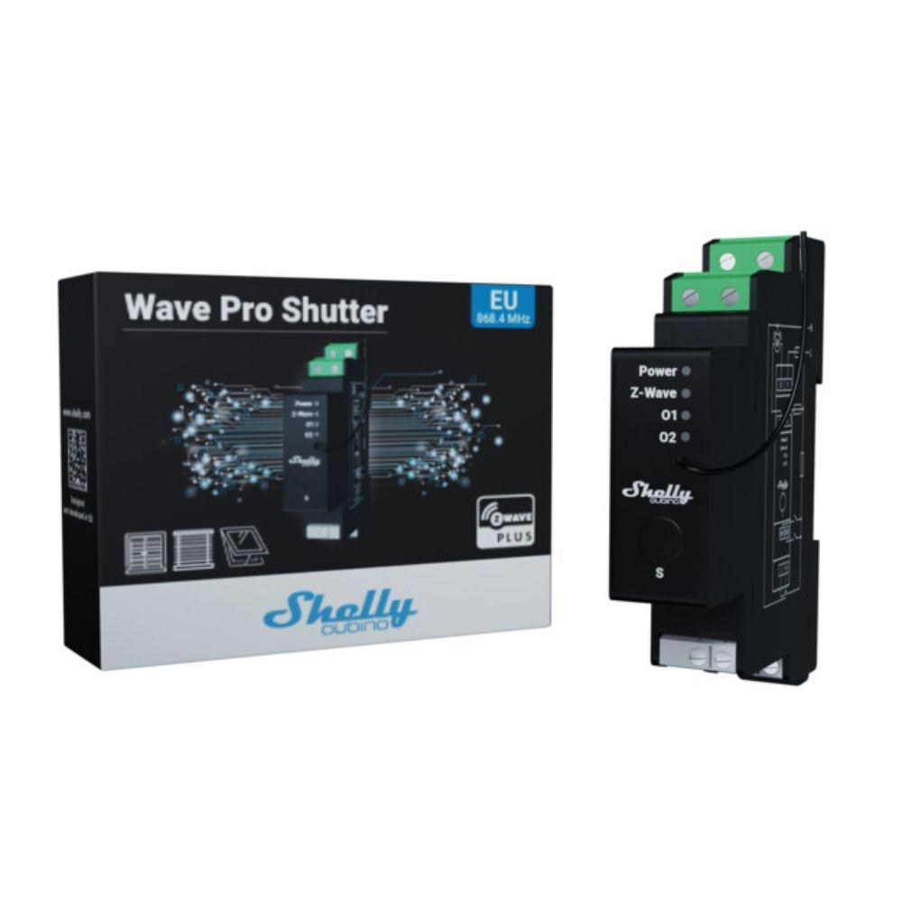Shelly Wave Pro Shutter DIN-sínre illeszthető redőny és árnyékoló vezérlő modul Z-Wave protokoll kompatibilis (ALL-REL-WAVEPRORS) (ALL-REL-WAVEPRORS)