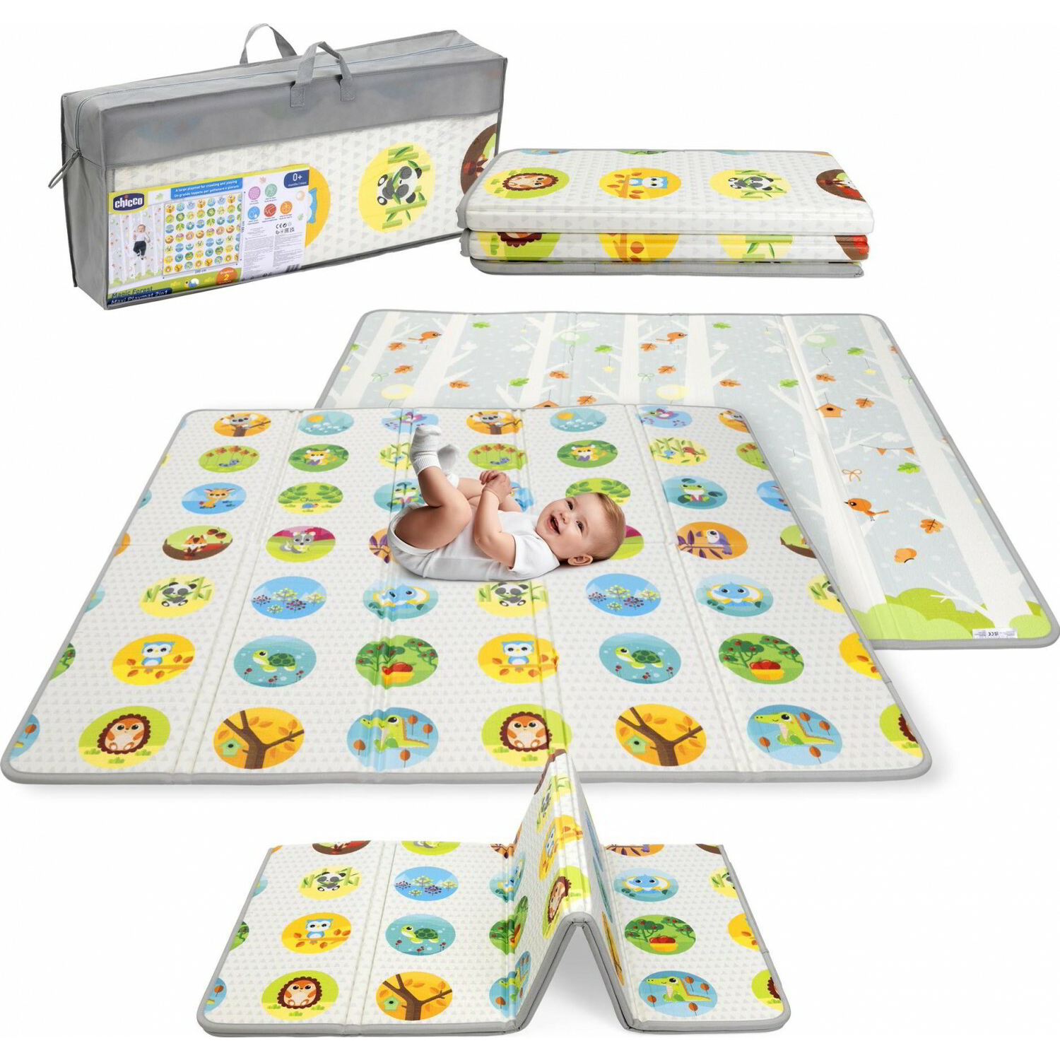 Chicco Magic Forest 2 az 1-ben Játszószőnyeg Babáknak 200 x 180 x 1.5 cm (00012166000000)