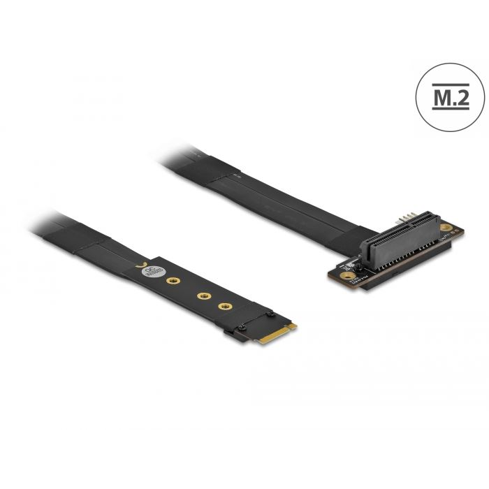 Delock M.2 kulcs M - PCIe x4 NVMe adapter hajlított 20 cm hosszú kábellel (64132) (del64132)