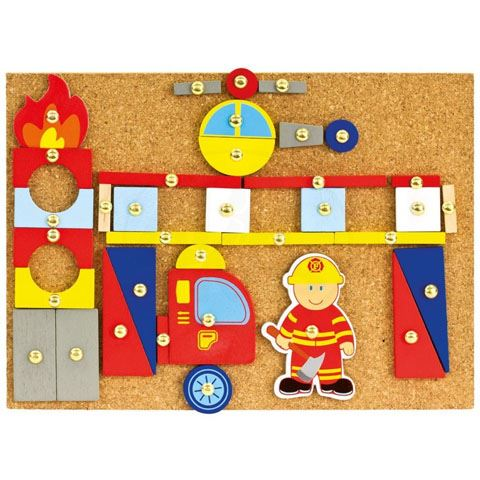Bino Toys szegecselhető tűzoltós készségfejlesztő játék (82197) (82197)