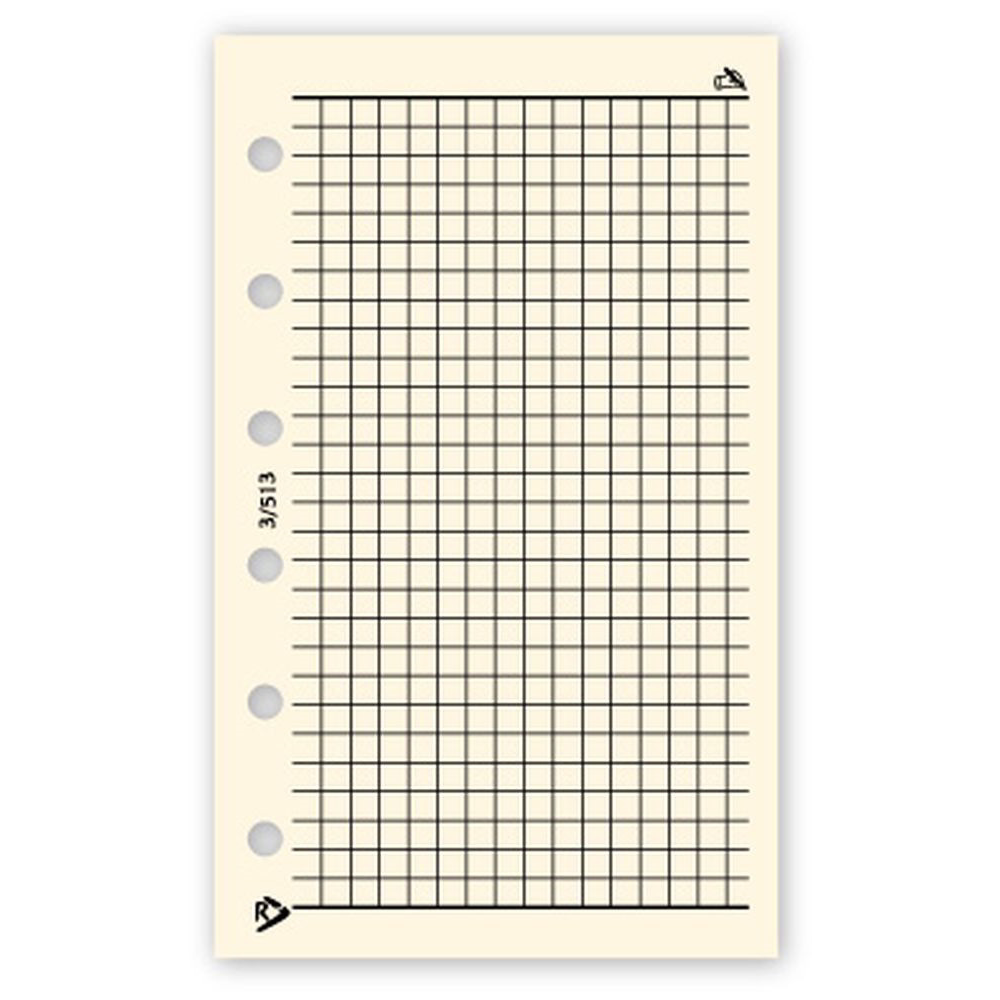 Realsystem 78 x 129mm Négyzethálós gyűrűs naptár kiegészítő - Krém (3513-00)