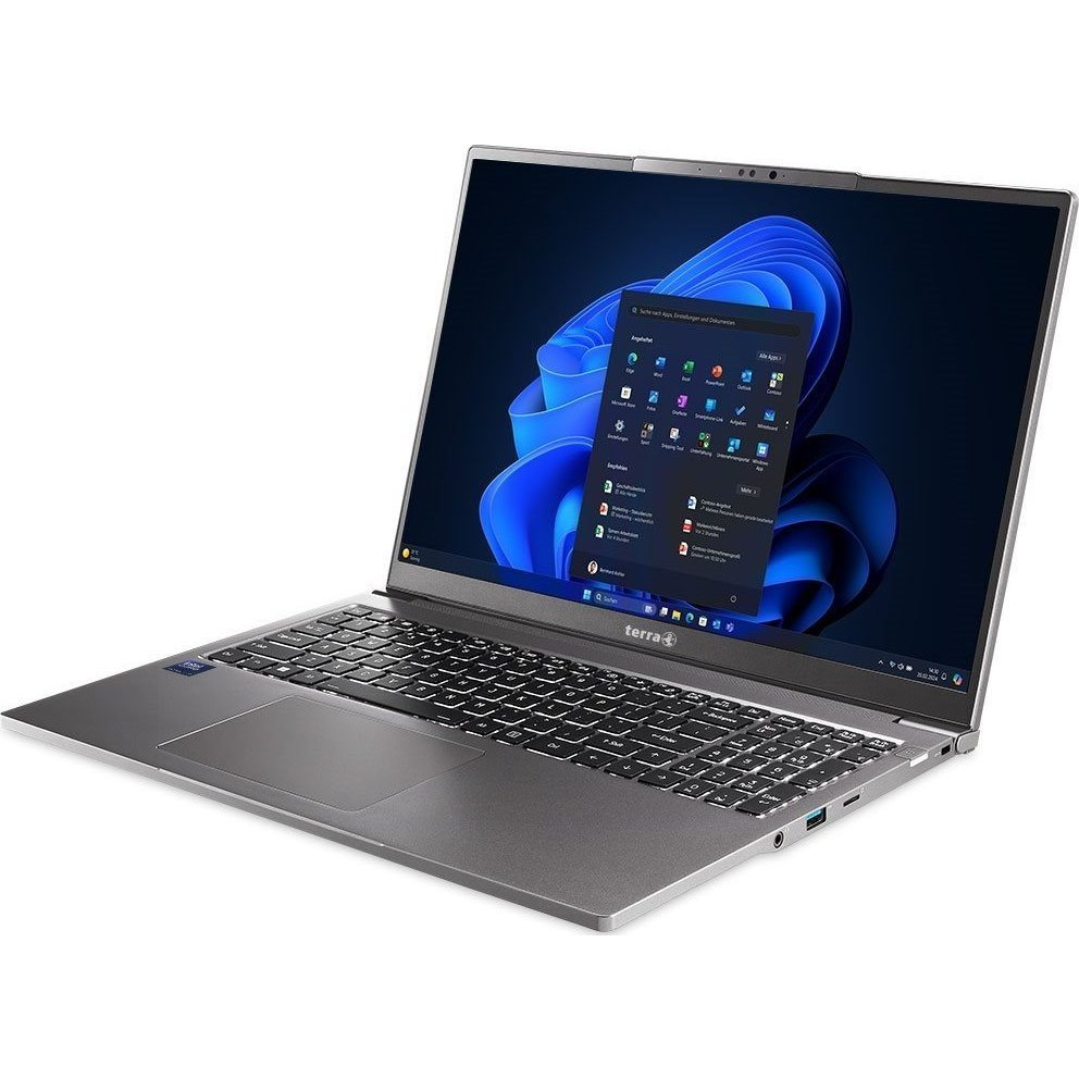 TERRA MOBILE 1671 Intel Core Ultra 5 125U Laptop 40,6 cm (16") WQXGA 16 GB DDR5-SDRAM 500 GB SSD Wi-Fi 6E (802.11ax) Windows 11 Pro Szürke (WLONONWCRFWIZ)