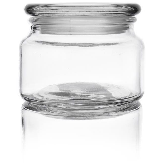 Üvegedény fedővel 0,38 l kerek (126490)