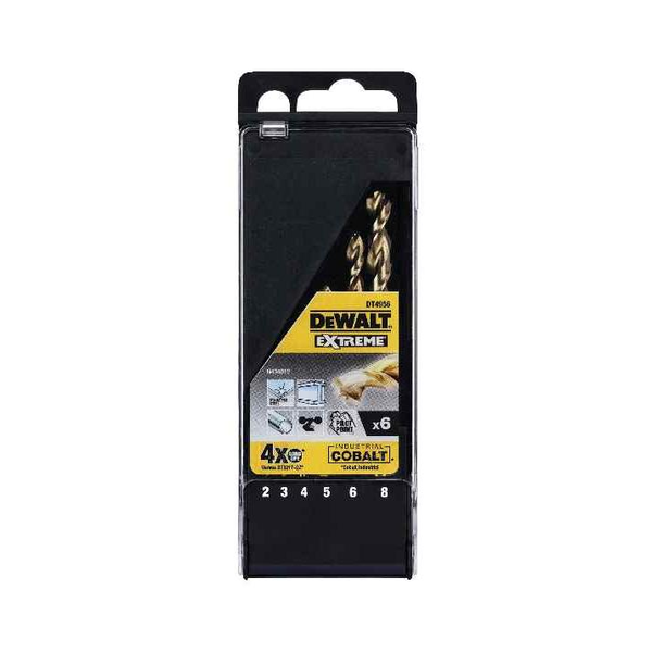 DeWalt Ø 2 - 8 mm HSS Hengeres Fémfúró készlet (6db/csomag)