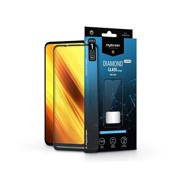 Стъклен протектор Xiaomi Poco X3/X3 Pro - MyScreen Protector Diamond Glass Lite Edge2.5D Full Glue - черен