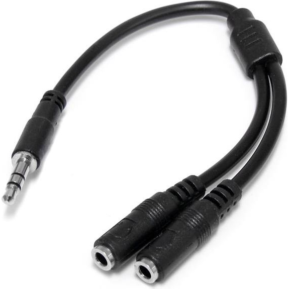 StarTech.com MUY1MFFS audio kabel 0,2 m 3.5mm 2x3.5mm Zwart