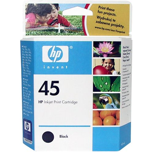 HP 45 Large Black Original Ink Cartridge inktcartridge 1 stuk(s) Zwart