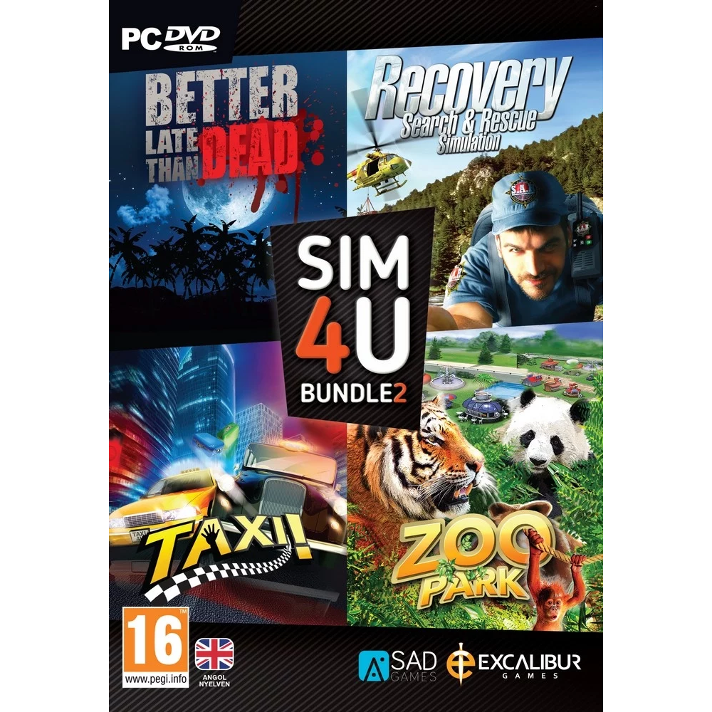SIM4U Bundle 2 - Better Late Than Dead, Recovery SandR, Taxi, Zoo Park (PC - Dobozos játék)