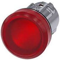 Siemens 3SU1051-6AA20-0AA0 fém piros IP69k jelzőfény lencse