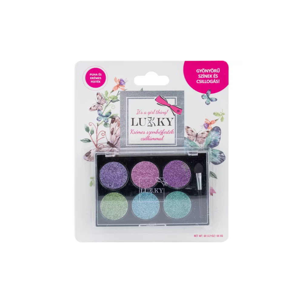 Lukky Krémes szemhéjfesték csillámmal - lila és zöld árnyalatok (T16128)