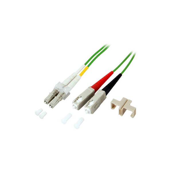 EFB Duplex Jumper LC-SC 50/125, OM5, LSZH, grün, 2.0mm, 2m