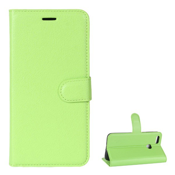 Tok álló, bőr hatású (FLIP, oldalra nyíló, asztali tartó funkció, prémium) VILÁGOSZÖLD [Huawei P9 Lite Mini] (5996457726554)