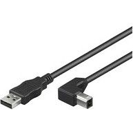 Microconnect USBAB2ANGLED cavo USB USB 2.0 2 m USB A USB B Nero