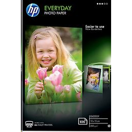 HP Everyday Photo Paper, Glossy, 200 g/m2, 10 x 15 cm (101 x 152 mm), 100 sheets fotopapír Bílá Lesk
