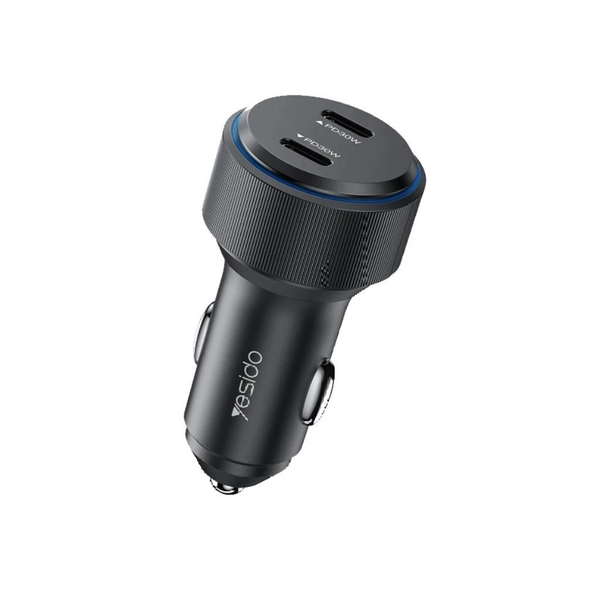 YESIDO Y48 autós töltő PD 60W 2xUSB-C fekete