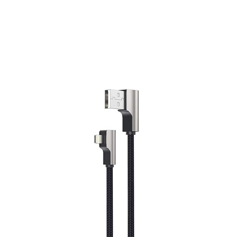 AUKEY CB-AL01 USB-A apa 2.0 - Lightning apa Adat és töltőkábel - Fekete (2m) (CB-AL01 BLACK)