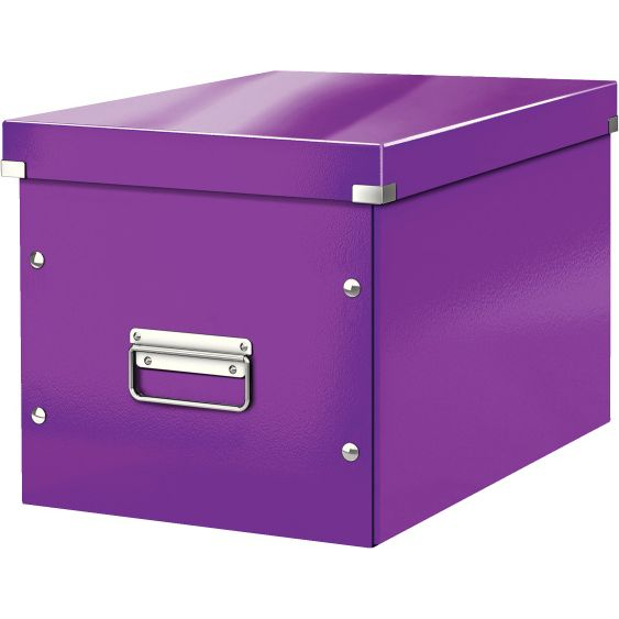 Leitz WOW Click&Store kocka doboz, L méret, lila (61080062)