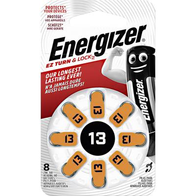 ZA13 hallókészülék elem, cink-levegő, 1,4V, 280 mAh, 8 db, Energizer ZA13, PR48 (E301431600)