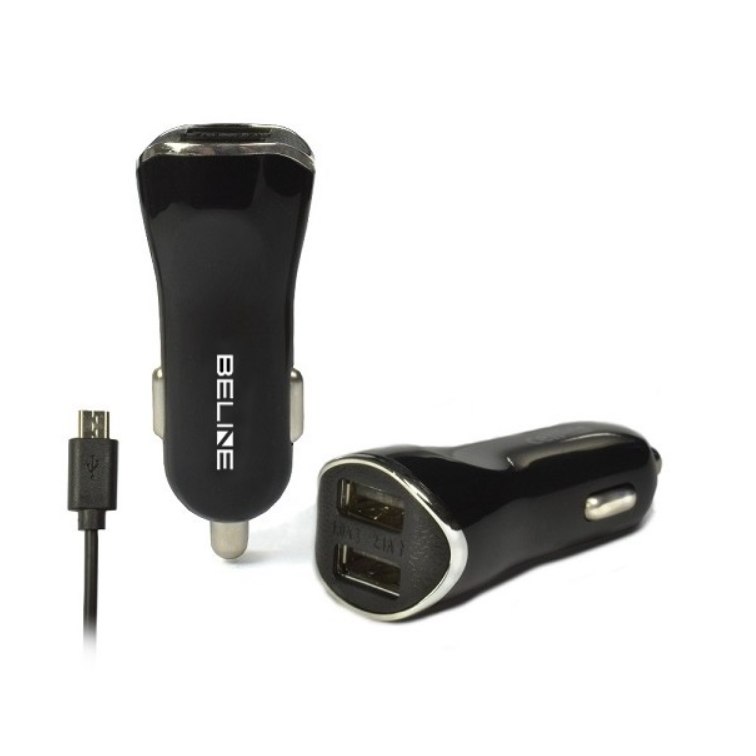 Beline Autós 2xUSB-A + micro-USB töltő (5V / 2.1A) (BELI0004)