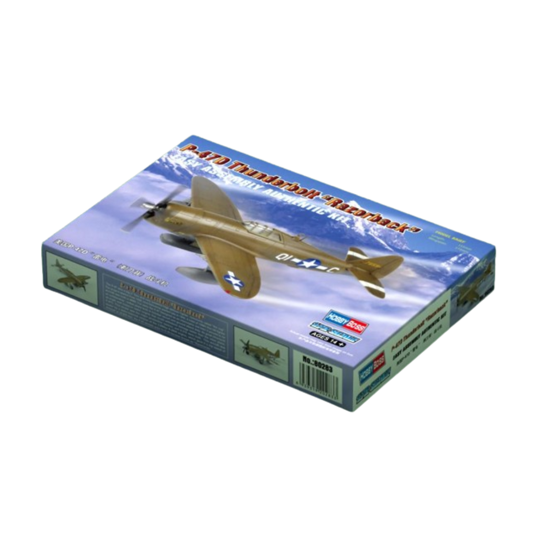 HobbyBoss Thunderbolt Razorback P-47D Vadászrepülőgép műanyag modell (1:72) (MHB-80283)