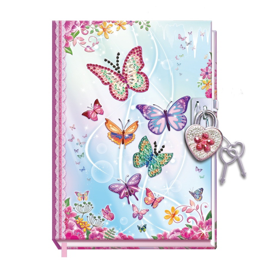 Pecoware Butterflies 2 Napló lakattal - Mintás (170530BG)