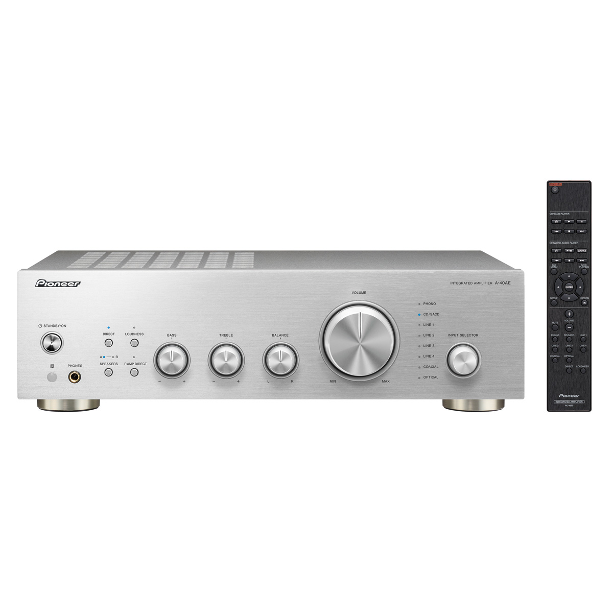 Pioneer A-40AE Sztereo 2.0 Erősítő - Ezüst (A-40AE-S)