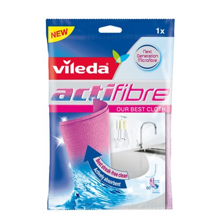 Utierka z mikrovlákna (mikrofáza) Vileda v balení 1 ks fialová