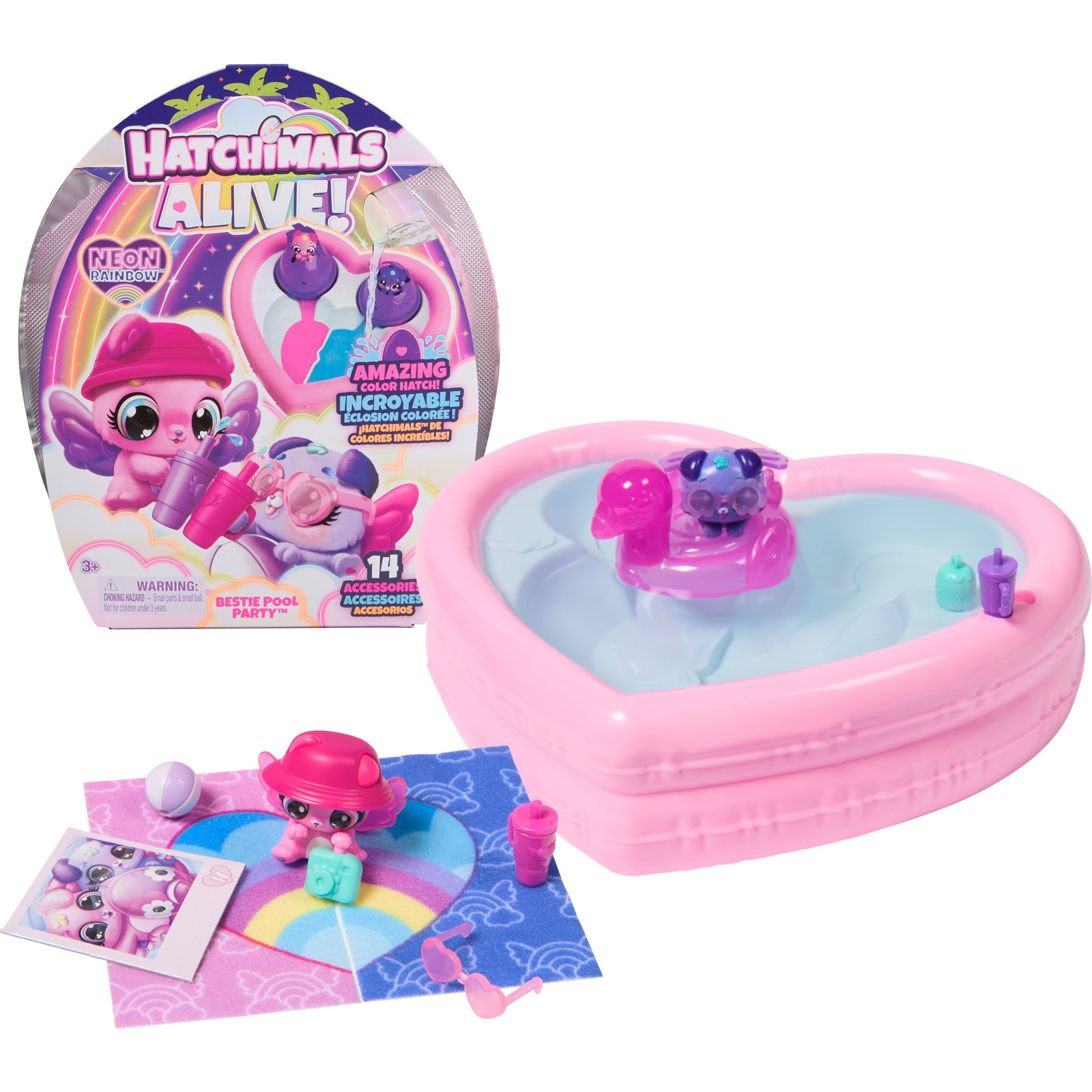 Hatchimals Alive Neon Rainbow Bestie Pool Party (6072786)