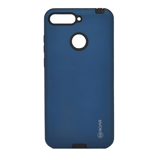 ROAR RICO ARMOR szilikon telefonvédő (közepesen ütésálló, műanyag hátlap, matt) SÖTÉTKÉK [Huawei Y6 Prime (2018)]