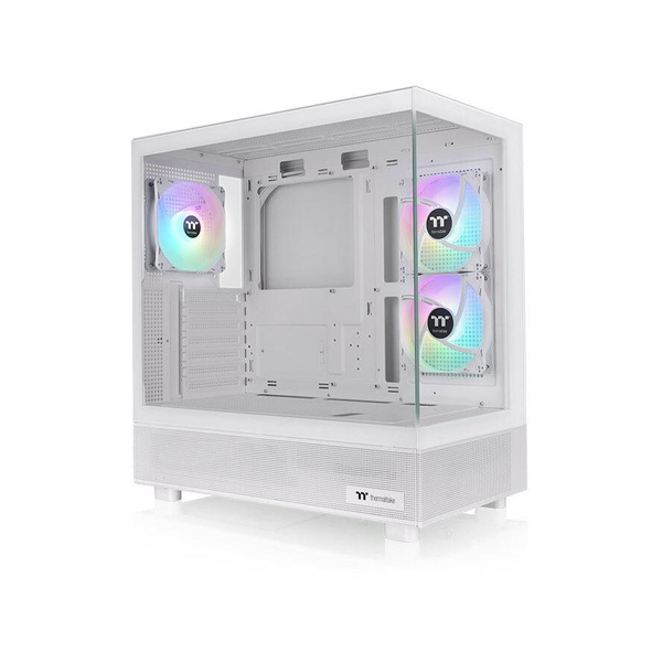 Thermaltake View 270 Plus TG Midi Torony Számítógépház + 3db 120mm ARGB ventilátor - Fehér