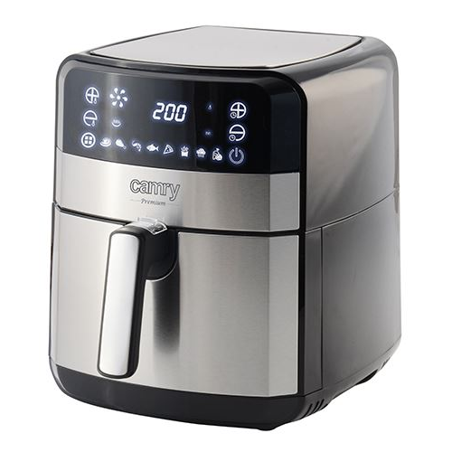 Freidora De Aire Caliente 5 L Sin Aceite 8 Programas Temporizador, Temperatura  80–200°c Horno Negro/plata 2500w Camry Cr6311